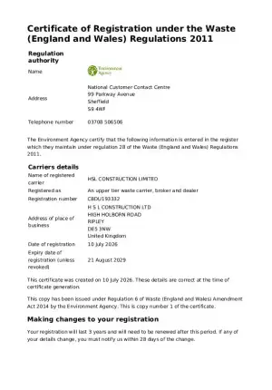 Waste Carrier's Licence