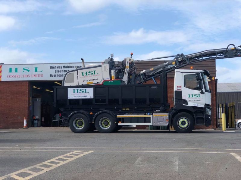 Renault Euro6 26ton roll on/off lorry & Wirtgen DC50 half metre road planer. We can supply this to hire with fully qualified NPORS operators at very competitive rates.: Swipe To View More Images